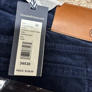 Vineyard Vines Deep Blue Corduroy Pants